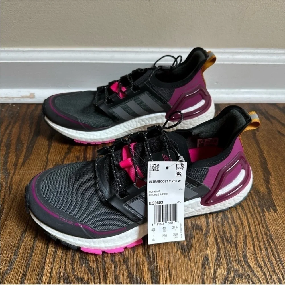 NWT Adidas Women's Ultraboost Winter C.Rdy Shoes EG9803 Black Purple - Picture 1 of 6